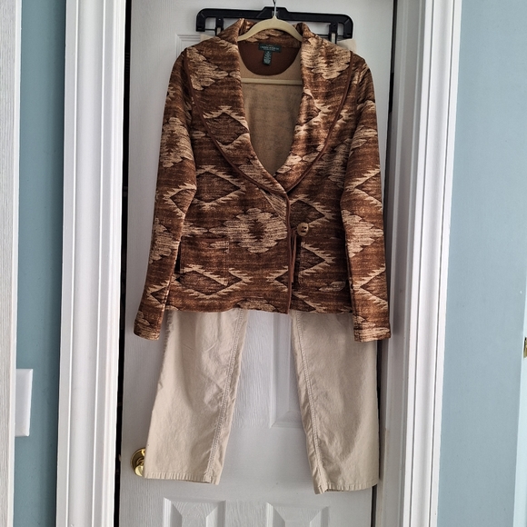 EUC Ralph Lauren Coastal Cowgirl aztec print jacket 100% brushed cotton size M - Picture 6 of 6